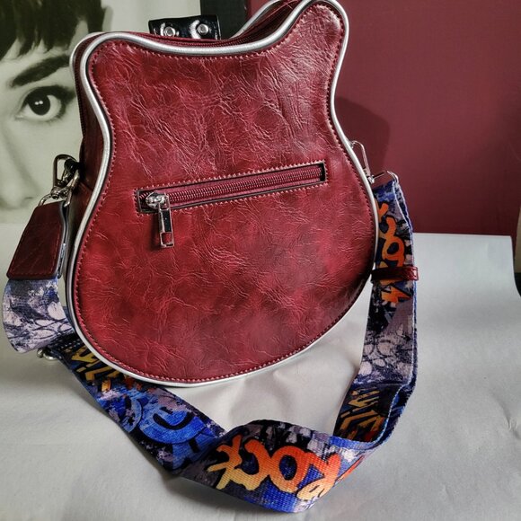 *NEW RARE GUITAR SHAPE CROSSBODY PURSE BAG - Picture 3 of 9